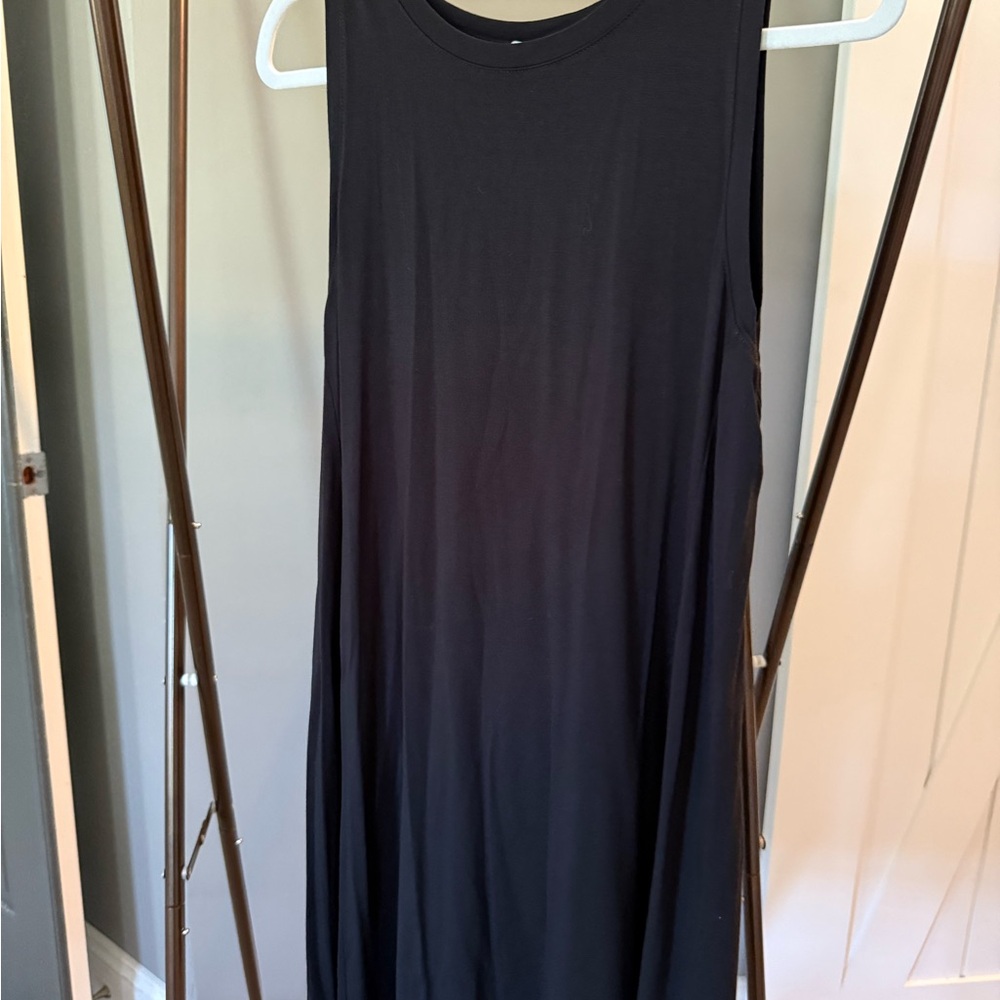LOFT Black Midi Dress